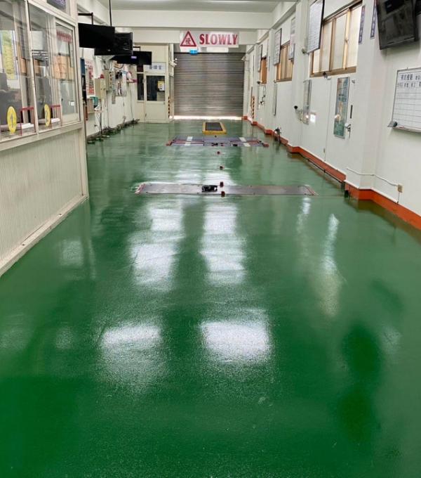 台中驗車廠 耐重止滑型EPOXY地坪 晉躍有限公司EPOXY