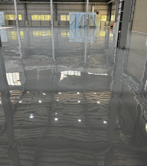 台南工業區廠房 流展型EPOXY地坪 數量2300m2 | 晉躍有限公司 EPOXY